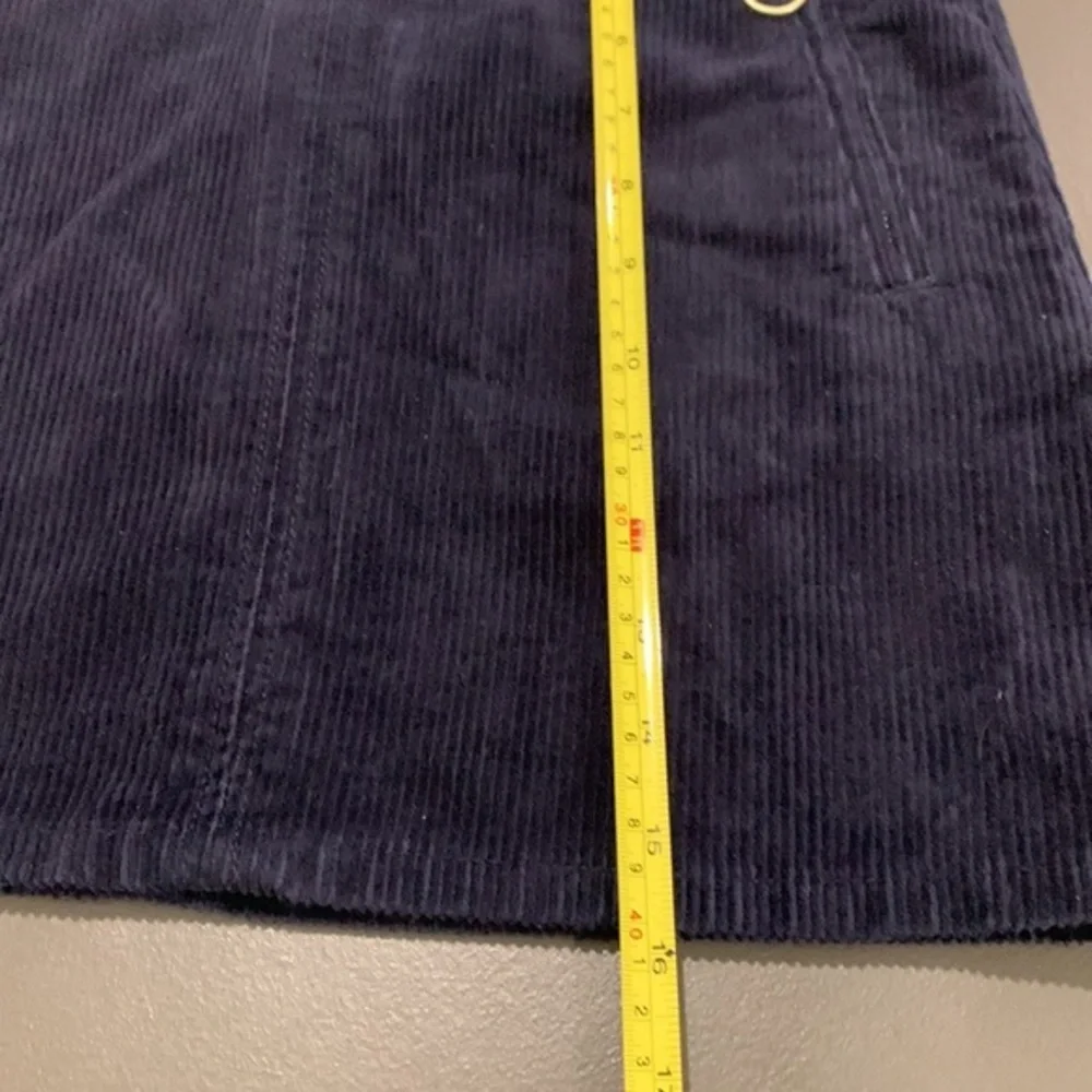 NWT Forever 21 Corduroy Blue Mink Skirt two pockets gold zip rings size small‎